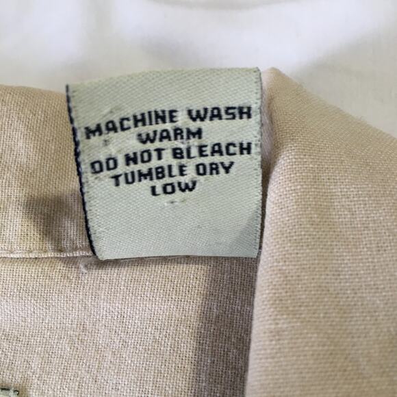 VINTAGE Classic Elements XL100% cotton natural fibers cream with blue flowers - Picture 11 of 11